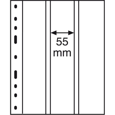 Лист Optima на 3 вертикальные секции [1 шт] Оптима (Leuchtturm)