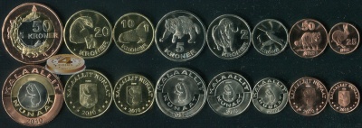 Гренландия. Набор №1 (8 монет. 1 триметалл) 2010