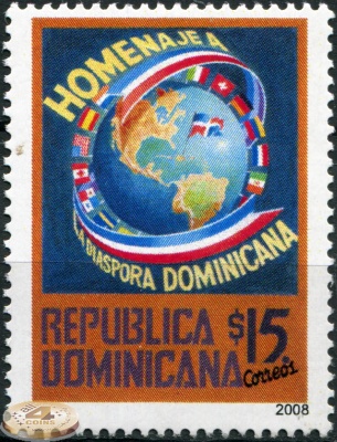 Доминиканская республика. 2008. Посвящение доминиканской диаспоре (Почтовая марка. MNH OG)