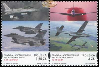 Польша. 2008. Польская авиация - традиции и современность (Сцепка. MNH OG)