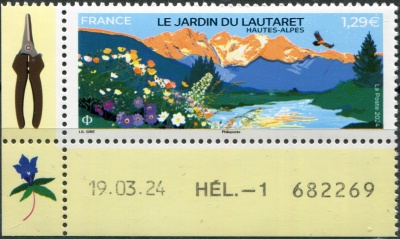 Франция. 2024. Альпийский ботанический сад Лаутаре (IV) (Почтовая марка. MNH OG)
