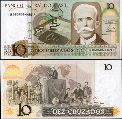 Бразилия. 10 крузадо (Unc) 1986