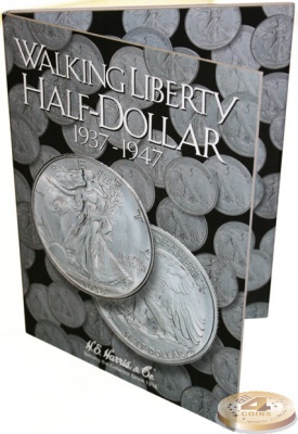 Альбом-фолдер для монет 50 центов США 1937-47 (Harris)