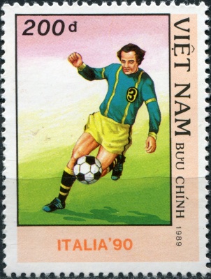 Вьетнам. 1989. Чемпионат мира по футболу 1990 года, Италия (Почтовая марка. MNH OG)