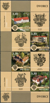 Хорватия. 2021. Замки Хорватии (I) (Сцепка. MNH OG)