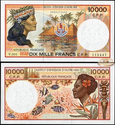 Французская Полинезия. 10000 франков (Unc) 1996