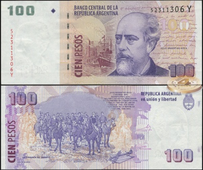 Аргентина. 100 песо (Unc) 2012