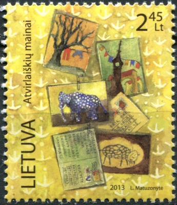 Литва. 2013. Посткроссинг (Почтовая марка. MNH OG)
