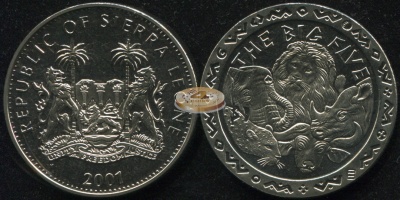 Сьерра Леоне. 1 доллар. 2001 (Unc)