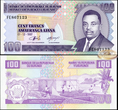 Бурунди. 100 франков (Unc) 1997