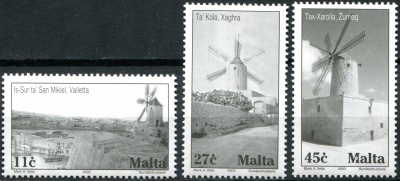 Мальта. 2003. Ветряные мельницы (Серия Почтовых марок. MNH OG)