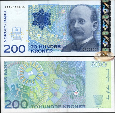 Норвегия. 200 крон (Unc) 2006