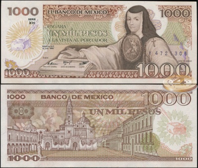 Мексика. 1000 песо (Unc) 1985