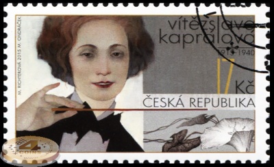 Чехия. 2015. Витезслава Капралова [1915-1940] композитор (Почтовая марка. CTO Гашеная)
