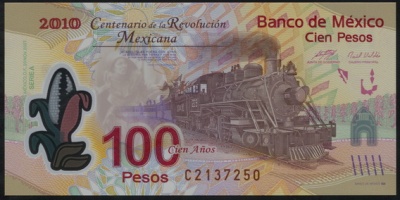 Мексика. 100 песо (Unc. Пластик) 2009