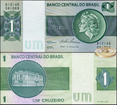 Бразилия. 1 крузейро (Unc) 1975