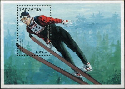 Танзания. 1997. Зимние Олимпийские игры в Нагано (1998) (Блок. MNH OG)