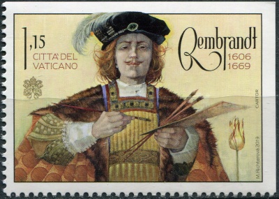 Ватикан. 2019. 350-летие со дня смерти Рембрандта (I) (Почтовая марка. MNH OG)