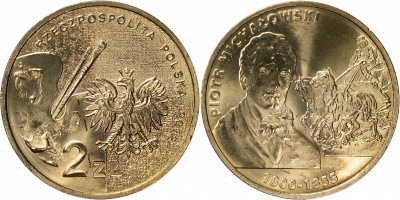 Польша. Монета 2 злотых. 2012 (KM#Y.842. Unc) Петр Михаловский. 1800-1855