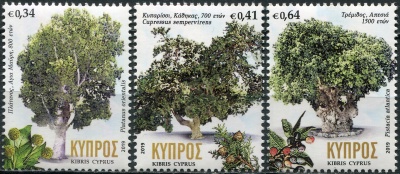 Кипр. 2019. Столетние деревья на Кипре (Серия Почтовых марок. MNH OG)