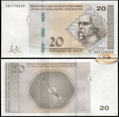 Босния и Герцеговина. 20 конвертируемых марок (Unc) 2012