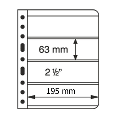 Лист Vario для банкнот на 4 ячейки [1 шт] (Leuchtturm)