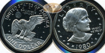 США. 1 доллар. 1980S (Proof)