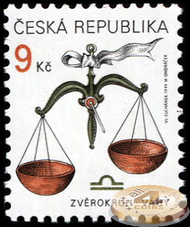 Чехия. 1999. Зодиакальные Весы (Почтовая марка. MNH OG)