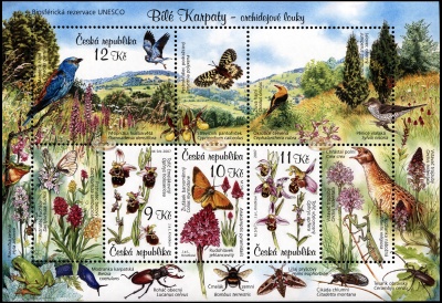 Чехия. 2007. Белые Карпаты. Биосферный заповедник ЮНЕСКО.  (Блок. MNH OG)