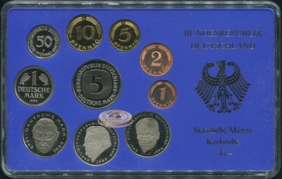 Германия (ФРГ). Официальный набор (Proof. 10 монет) 1996.G