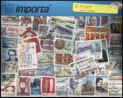 Финляндия. Набор почтовых марок большого формата (50 шт. Ассорти)