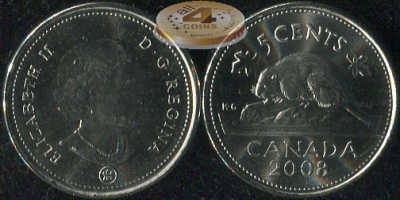 Канада. 5 центов. 2008 (Unc)