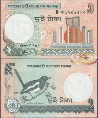 Бангладеш. 2 така (Unc) 2010