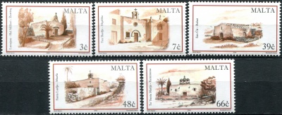Мальта. 2004. Придорожные часовни (Серия Почтовых марок. MNH OG)