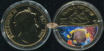 Фиджи. 1 доллар. 2009 (Unc. Эмаль)