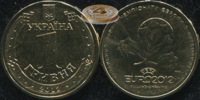 Украина. 1 гривня. 2012 (Unc)