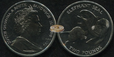 Южная Георгия и Южные Сандвичевы о-ва. 2 фунта. 2006 (Unc)