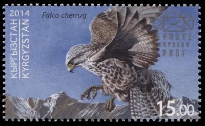 Кыргызстан. 2014. Балобан (Почтовая марка. MNH OG)