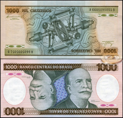 Бразилия. 1000 крузейро (Unc) 1984