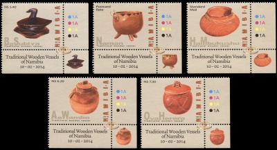 Намибия. 2014. Традиционные деревянные сосуды (Серия. MNH OG)