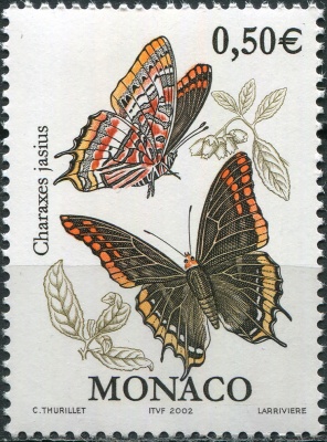 Монако. 2002. Харакс европейский (Charaxes jasius) (Почтовая марка. MNH OG)