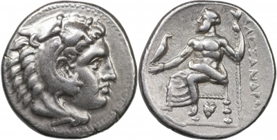 Македонское царство. Александр III Великий. Драхма. VF/XF серебро. 336-323 до н.э. Зап. Малая Азия