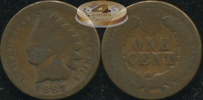 США. 1 цент. 1887 (G/aG)