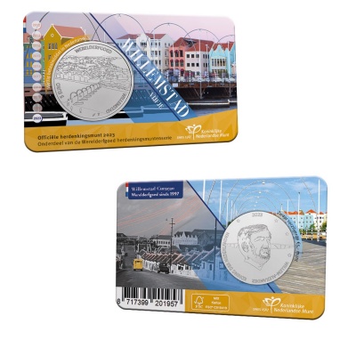 Нидерланды. Монета 5 евро. 2023 (Unc. Coincard) Виллемстад