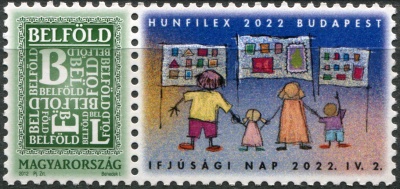 Венгрия. 2022. Филателистическая выставка HUNFILEX 2022. День молодежи (Сцепка. MNH OG)