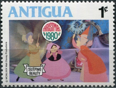 Антигуа и Барбуда. 1980. Три добрые феи (Почтовая марка. MNH OG)