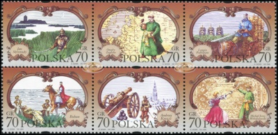 Польша. 1999. Герои трилогии Генриха Сенкевича (Сцепка. MNH OG)