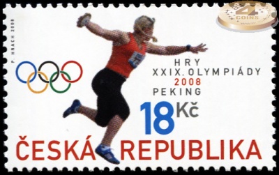 Чехия. 2008. XXIX Олимпийские игры - Пекин 2008 (Почтовая марка. MNH OG)