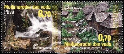 Босния и Герцеговина. 2009. Международный день воды (Сцепка. MNH OG)