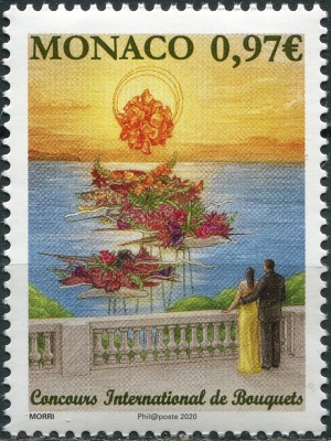 Монако. 2020. 52-й Международный конкурс букетов (Почтовая марка. MNH OG)